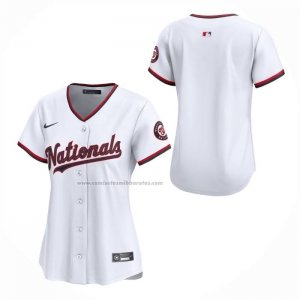 Camiseta Beisbol Mujer Washington Nationals Primera Limited Blanco