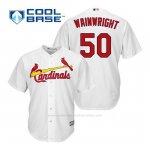 Camiseta Beisbol Hombre St. Louis Cardinals Adam Wainwright 50 Blanco 1ª Cool Base