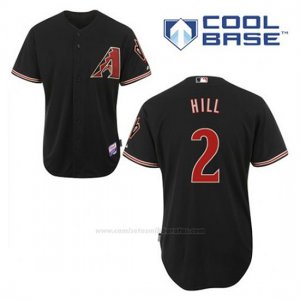 Camiseta Beisbol Hombre Arizona Diamondbacks 2 Aaron Hill Negro Alterno Cool Base