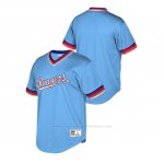 Camiseta Beisbol Nino Texas Rangers Cooperstown Collection Mesh Wordmark V-Neck Azul Luminoso