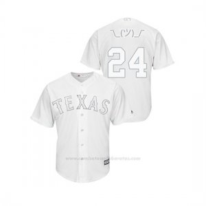 Camiseta Beisbol Hombre Texas Rangers Hunter Pence 2019 Players Weekend Replica Blanco