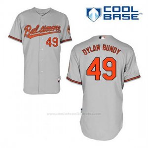 Camiseta Beisbol Hombre Baltimore Orioles 49 Dylan Bundy Gris Cool Base