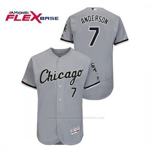 Camiseta Beisbol Hombre Chicago White Sox Tim Anderson 150th Aniversario Patch Flex Base Gris
