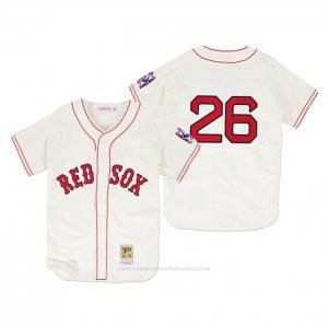 Camiseta Beisbol Hombre Boston Red Sox Wade Boggs 1939 Autentico Primera Crema