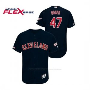 Camiseta Beisbol Hombre Cleveland Indians Trevor Bauer 150th Aniversario Patch 2019 All Star Game Flex Base Azul