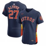 Camiseta Beisbol Hombre Houston Astros Jose Altuve Alterno Elite Negro