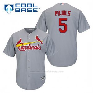 Camiseta Beisbol Hombre St. Louis Cardinals Albert Pujols 5 Gris Cool Base
