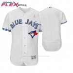 Camiseta Beisbol Hombre Toronto Blue Jays Blanco 2018 Dia de la Madre Flex Base