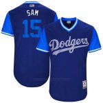 Camiseta Beisbol Hombre Los Angeles Dodgers 2017 Little League World Series Austin Barnes Royal