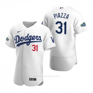 Camiseta Beisbol Hombre Los Angeles Dodgers Mike Piazza Autentico 2020 Primera Blanco