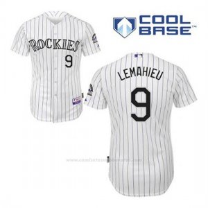 Camiseta Beisbol Hombre Colorado Rockies Dj Lemahieu 9 Blanco 1ª Cool Base