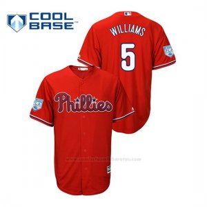 Camiseta Beisbol Hombre Philadelphia Phillies Nick Williams 2019 Entrenamiento de Primavera Cool Base Rojo