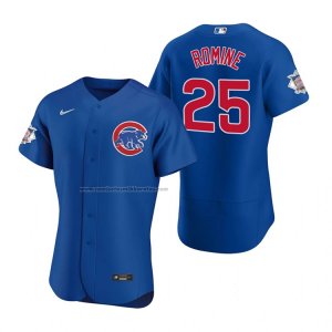 Camiseta Beisbol Hombre Chicago Cubs Austin Romine Autentico Alterno Azul