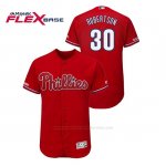 Camiseta Beisbol Hombre Philadelphia Phillies David Robertson 150th Aniversario Patch Flex Base Rojo