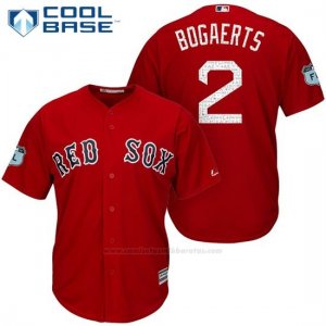 Camiseta Beisbol Hombre Boston Red Sox 2 Xander Bogaerts Rojo 2017 Entrenamiento de Primavera Cool Base Jugador
