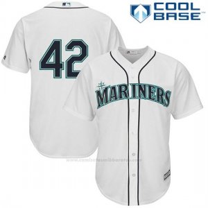 Camiseta Beisbol Hombre Seattle Mariners Jackie Robinson Blanco Cool Base