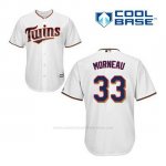 Camiseta Beisbol Hombre Minnesota Twins Justin Morneau 33 Blanco 1ª Cool Base