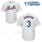 Camiseta Beisbol Hombre New York Mets Curtis Granderson 3 Blanco 1ª Cool Base