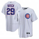 Camiseta Beisbol Hombre Chicago Cubs Michael Busch Primera Replica Blanco
