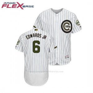 Camiseta Beisbol Hombre Chicago Cubs Carl Edwards Jr 2018 Dia de los Caidos Flex Base Blanco