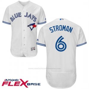 Camiseta Beisbol Hombre Toronto Blue Jays Marcus Stroman Autentico Coleccion Blanco Flex Base