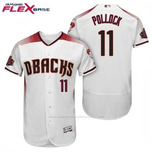 Camiseta Beisbol Hombre Arizona Diamondbacks 11 A.j. Pollock Blanco Rojo 1ª 20 Aniversario Flex Base