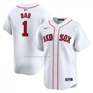 Camiseta Beisbol Hombre Boston Red Sox #1 Dad Primera Limited Blanco