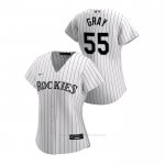 Camiseta Beisbol Mujer Colorado Rockies Jon Gray 2020 Replica Primera Blanco