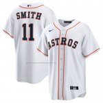 Camiseta Beisbol Hombre Houston Astros Cam Smith Primera Replica Blanco