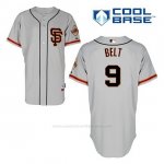 Camiseta Beisbol Hombre San Francisco Giants Brandon Belt 9 Gris Alterno Cool Base