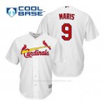 Camiseta Beisbol Hombre St. Louis Cardinals Roger Maris 9 Blanco 1ª Cool Base