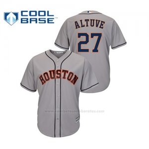 Camiseta Beisbol Hombre Houston Astros Jose Altuve Cool Base Road Gris