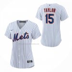 Camiseta Beisbol Mujer New York Mets Tyrone Taylor Primera Replica Blanco Camiseta Beisbol Mujer New York Mets Tyrone Taylor Primera Replica Blanco