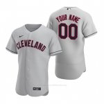 Camiseta Beisbol Hombre Cleveland Indians Personalizada Autentico 2020 Road Gris