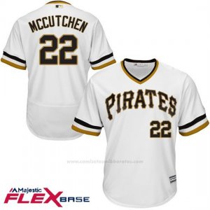 Camiseta Beisbol Hombre Pittsburgh Pirates Andrew Mccutchen Autentico Coleccion Flex Base Blanco