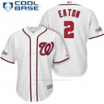 Camiseta Beisbol Hombre Washington Nationals 2017 Postemporada Adam Eaton Blanco Cool Base