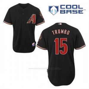 Camiseta Beisbol Hombre Arizona Diamondbacks 15 Mark Trumbo Negro Alterno Cool Base