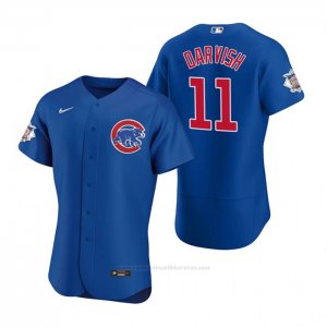 Camiseta Beisbol Hombre Chicago Cubs Yu Darvish Autentico 2020 Alterno Azul