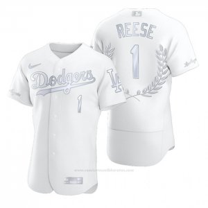 Camiseta Beisbol Hombre Los Angeles Dodgers Pee Wee Reese Awards Collection Retirement Blanco