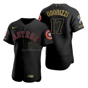 Camiseta Beisbol Hombre Houston Astros Jake Odorizzi Negro 2021 Salute To Service