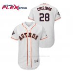Camiseta Beisbol Hombre Houston Astros Robinson Chirinos 2019 World Series Bound Flex Base Blanco