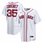 Camiseta Beisbol Hombre Boston Red Sox Garrett Crochet Primera Replica Blanco1 Camiseta Beisbol Hombre Boston Red Sox Garrett Crochet Primera Replica Blanco1