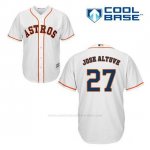 Camiseta Beisbol Hombre Houston Astros Jose Altuve 27 Blanco 1ª Cool Base