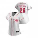 Camiseta Beisbol Mujer Cincinnati Reds Raisel Iglesias 2020 Replica Primera Blanco