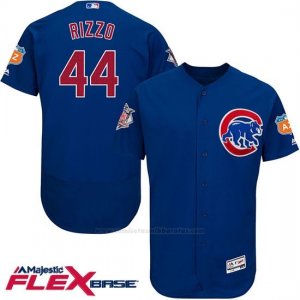 Camiseta Beisbol Hombre Chicago Cubs 44 Anthony Rizzo Azul Flex Base Autentico Coleccion On Field Entrenamiento de Primavera