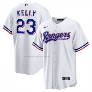 Camiseta Beisbol Hombre Texas Rangers Merrill Kelly Primera Replica Blanco