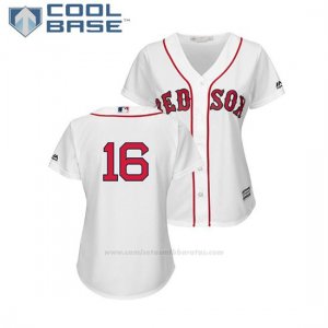 Camiseta Beisbol Mujer Boston Red Sox Andrew Benintendi Cool Base Blanco