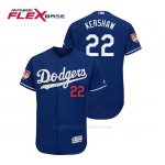 Camiseta Beisbol Hombre Los Angeles Dodgers Clayton Kershaw Flex Base Entrenamiento de Primavera 2019 Azul