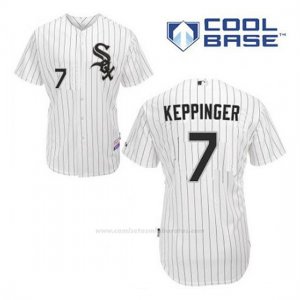 Camiseta Beisbol Hombre Chicago White Sox Jeff Keppinger 7 Blanco 1ª Cool Base