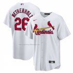 Camiseta Beisbol Hombre St. Louis Cardinals JJ Wetherholt Primera Replica Blanco1 Camiseta Beisbol Hombre St. Louis Cardinals JJ Wetherholt Primera Replica Blanco1